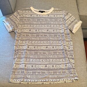21men Monochrome Patterned Short Sleeve Tee